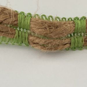10 Rolls Offray Floral Ribbon Spring Green Jute Brown 1/2 inch